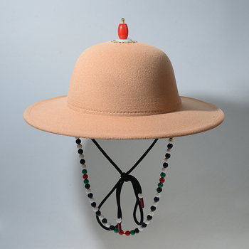 Gyerekeknek szóló Hanfu kalap, nagy karimával és kupola alakú koronával – napvédő, vintage etnikus kínai palotai stílus