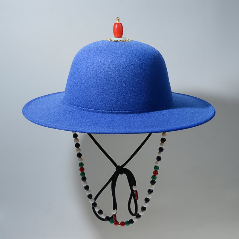 Gyerekeknek szóló Hanfu kalap, nagy karimával és kupola alakú koronával – napvédő, vintage etnikus kínai palotai stílus