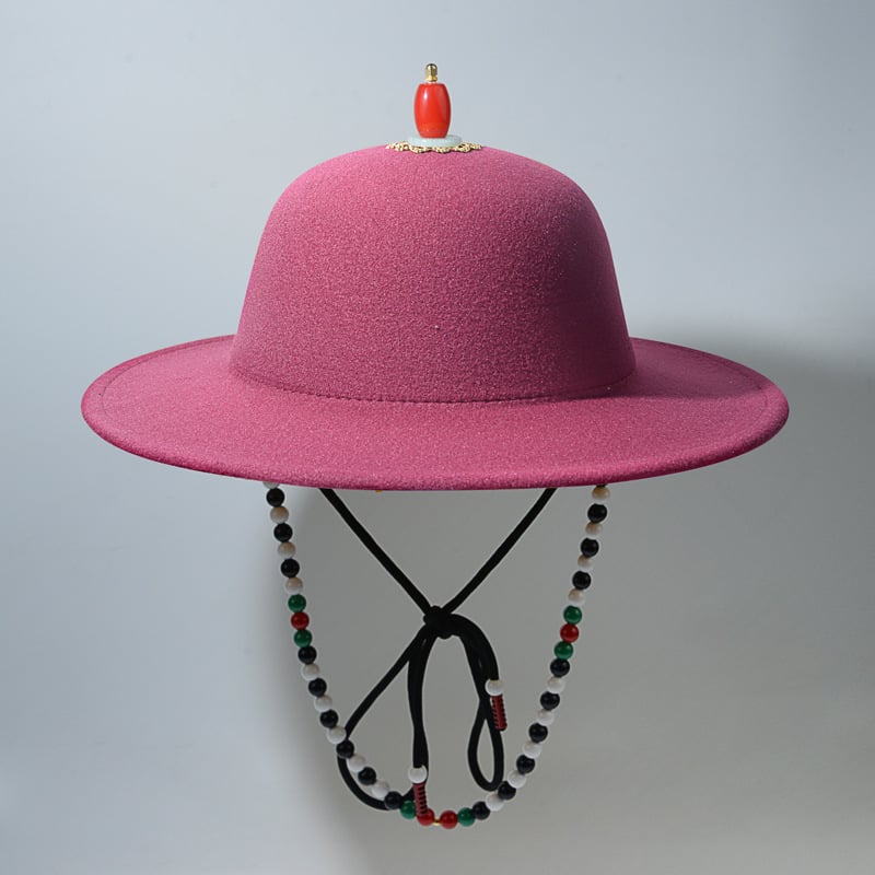 Gyerekeknek szóló Hanfu kalap, nagy karimával és kupola alakú koronával – napvédő, vintage etnikus kínai palotai stílus