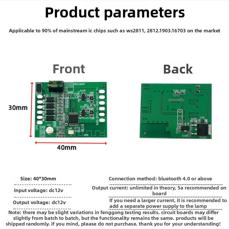 Bluetooth APP valdomas dviejų kanalų modulis automobilių ir motociklų posūkiams bei dienos šviesoms, LED 12V, 12W, 1A, 600 lm, modelis DZ-YDNXY0057OHO