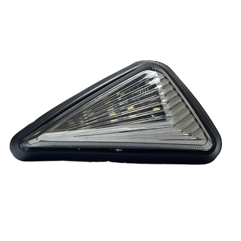Beépített háromszög LED index lámpa motorkerékpárokhoz és sportautókhoz, utcai autókhoz, modell CC-038, 12V, LED fényforrás.