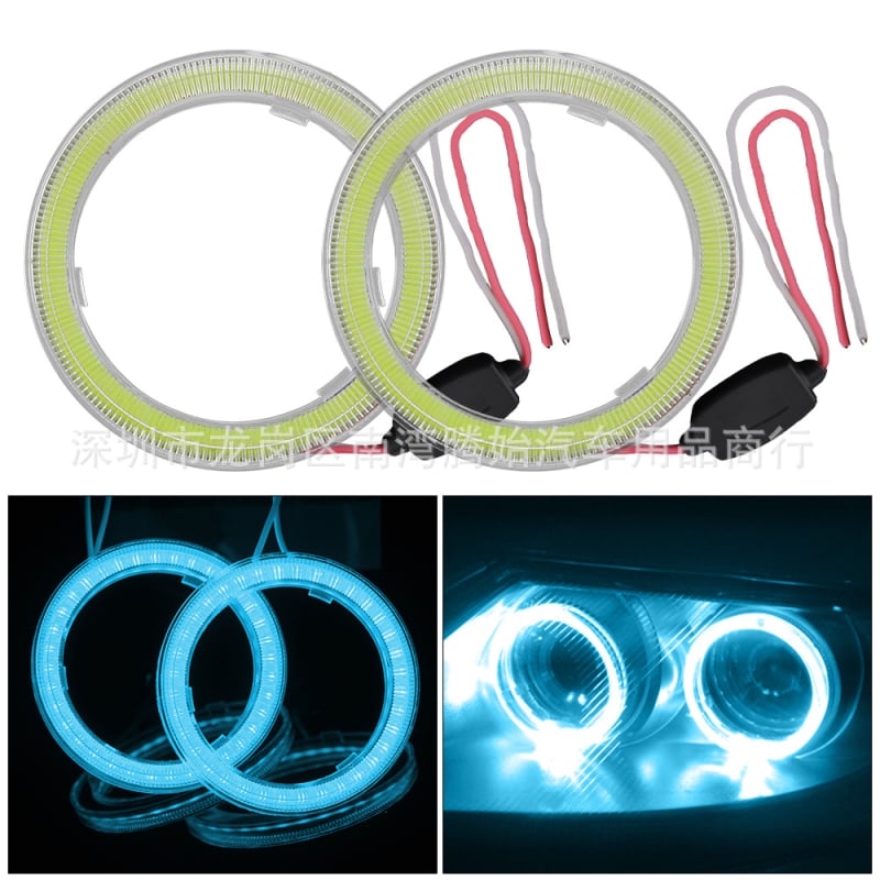 Automobilska LED svjetla s Angel Eye COB prstenom, 120 mm kružna leća, dnevna svjetla i svjetlo za maglu