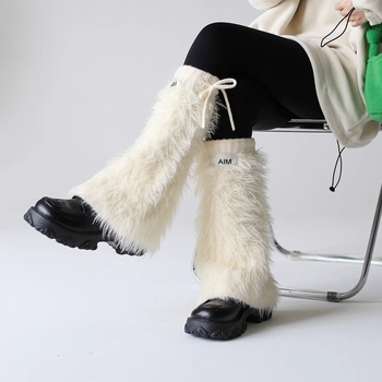Set de leg warmers și șosete pentru picioare din lână, lungime medie, pentru femei – încălzire, culoare uni, stil business casual