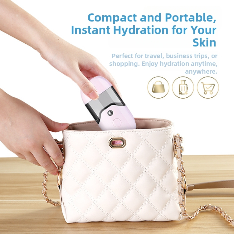 Po Yeon Nešiojamas drėkinimo purškimo įrenginys, 50 ml talpa, šaltas purškimas, įmontuota baterija 300–500 mAh, veikimo laikas 0–1 h