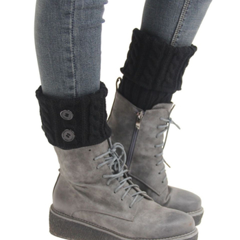 Șosete tricotate pentru gleznă, cu design scurt, încălzitoare, poliester, conținut 51-60%, Iarna 2024