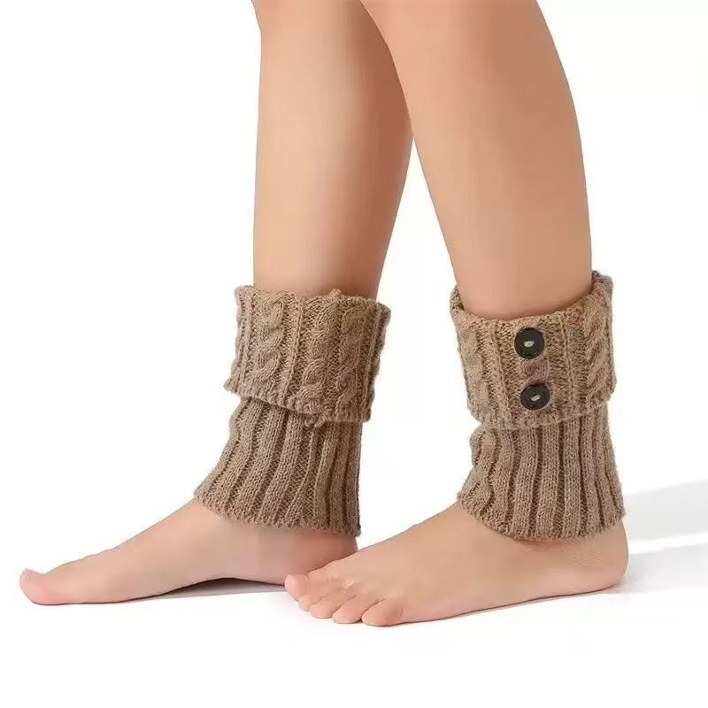 Șosete tricotate pentru gleznă, cu design scurt, încălzitoare, poliester, conținut 51-60%, Iarna 2024