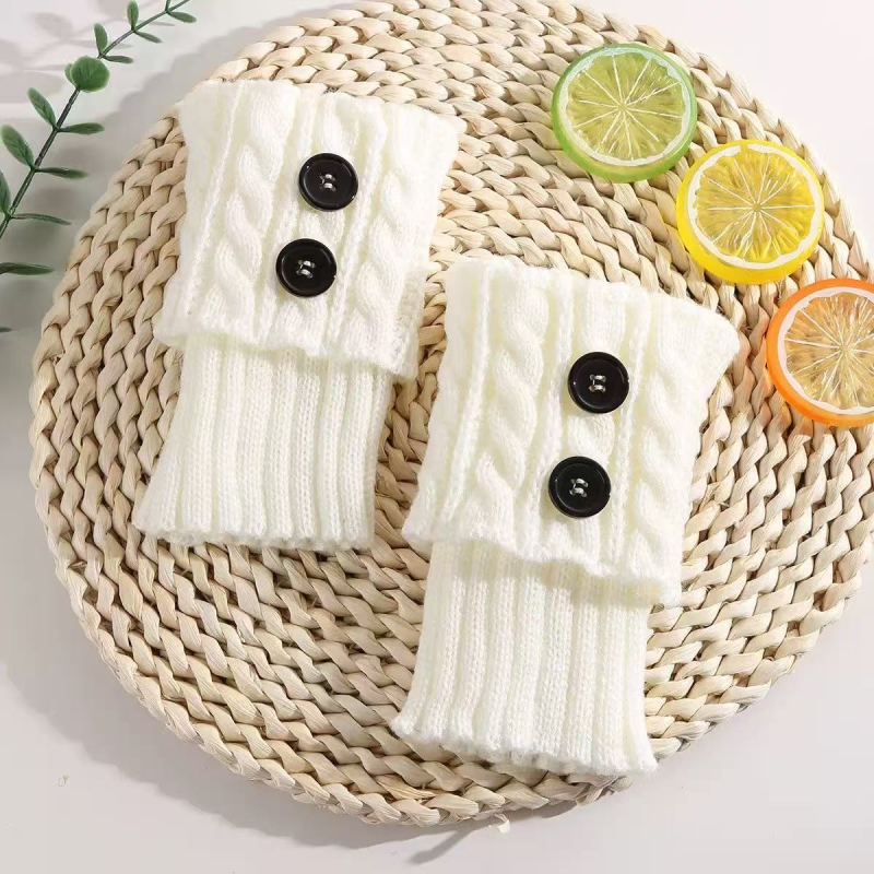 Șosete tricotate pentru gleznă, cu design scurt, încălzitoare, poliester, conținut 51-60%, Iarna 2024