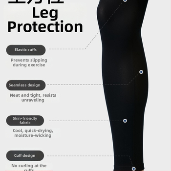 Lungi bandaje pentru picioare cu acoperire pentru picior – protecție UV Ice Silk, respirabile, material LYCRA-SPANDEX