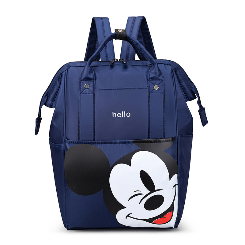 Rucsac pentru mame și bebeluși, cu imprimeu animal, stil urban minimalist, material nylon, căptușeală poliester, extinde capacitatea, curea de umăr curbată