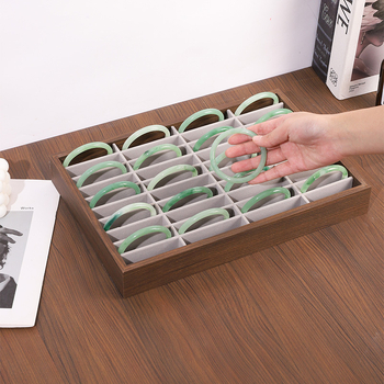 Дисплей тава за гривни с 40 позиции, дъска с плътност, настолен рафт за бижута, класически китайски стил, 1 ниво