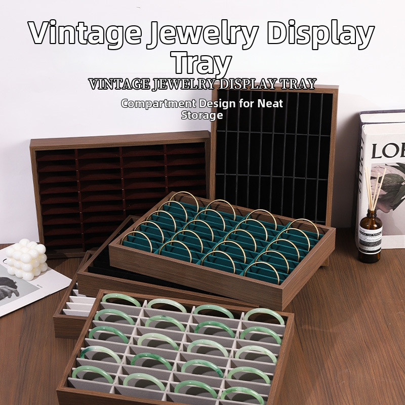 Stojan na náramky s 40 pozíciami (doska s hustotou), stolný stojan na šperky, klasický čínsky štýl, 1 úroveň