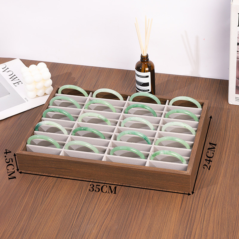 Дисплей тава за гривни с 40 позиции, дъска с плътност, настолен рафт за бижута, класически китайски стил, 1 ниво