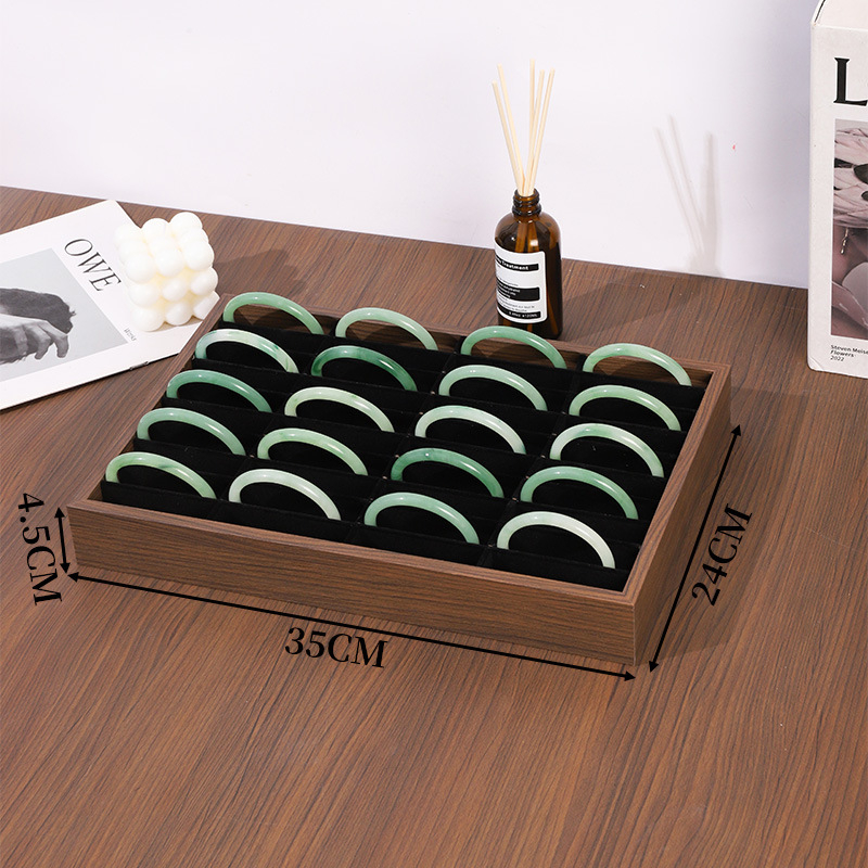 Дисплей тава за гривни с 40 позиции, дъска с плътност, настолен рафт за бижута, класически китайски стил, 1 ниво