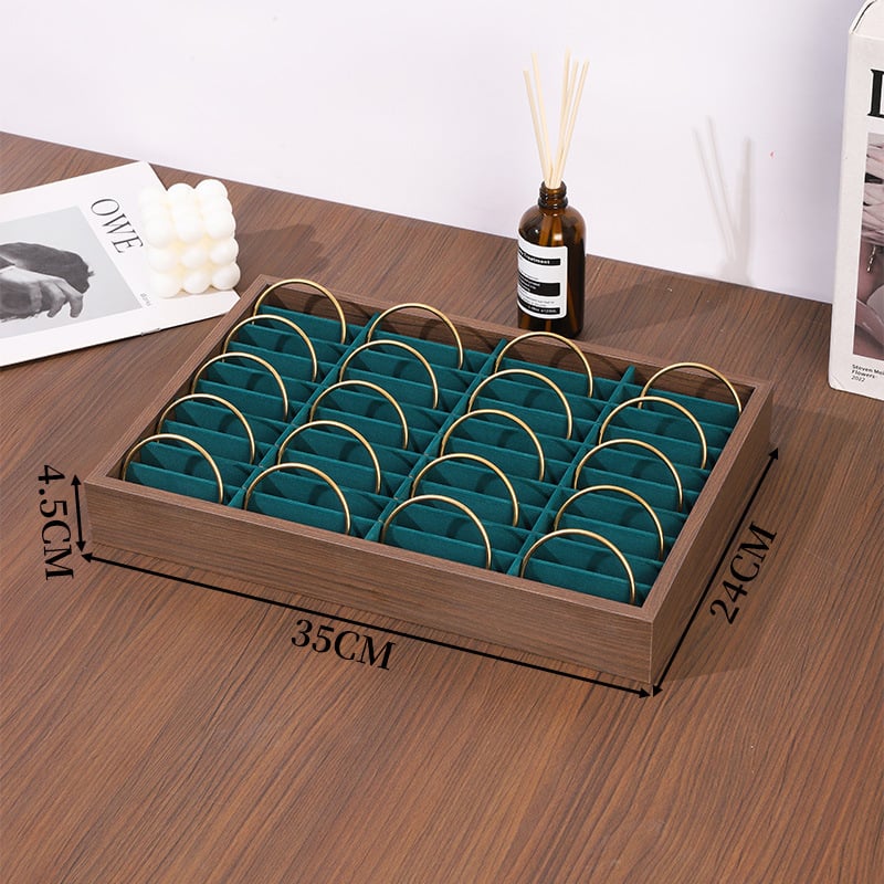 Дисплей тава за гривни с 40 позиции, дъска с плътност, настолен рафт за бижута, класически китайски стил, 1 ниво