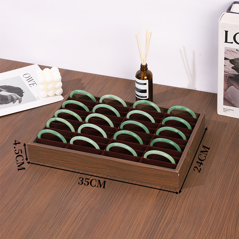 Дисплей тава за гривни с 40 позиции, дъска с плътност, настолен рафт за бижута, класически китайски стил, 1 ниво