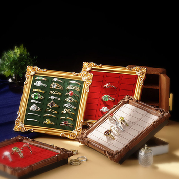 Ретро държач за бижута в европейски стил със смолна тава, настолен монтаж, едноетажно, мултифункционален и преносим