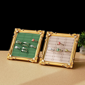 Ретро държач за бижута в европейски стил със смолна тава, настолен монтаж, едноетажно, мултифункционален и преносим