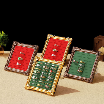 Ретро държач за бижута в европейски стил със смолна тава, настолен монтаж, едноетажно, мултифункционален и преносим