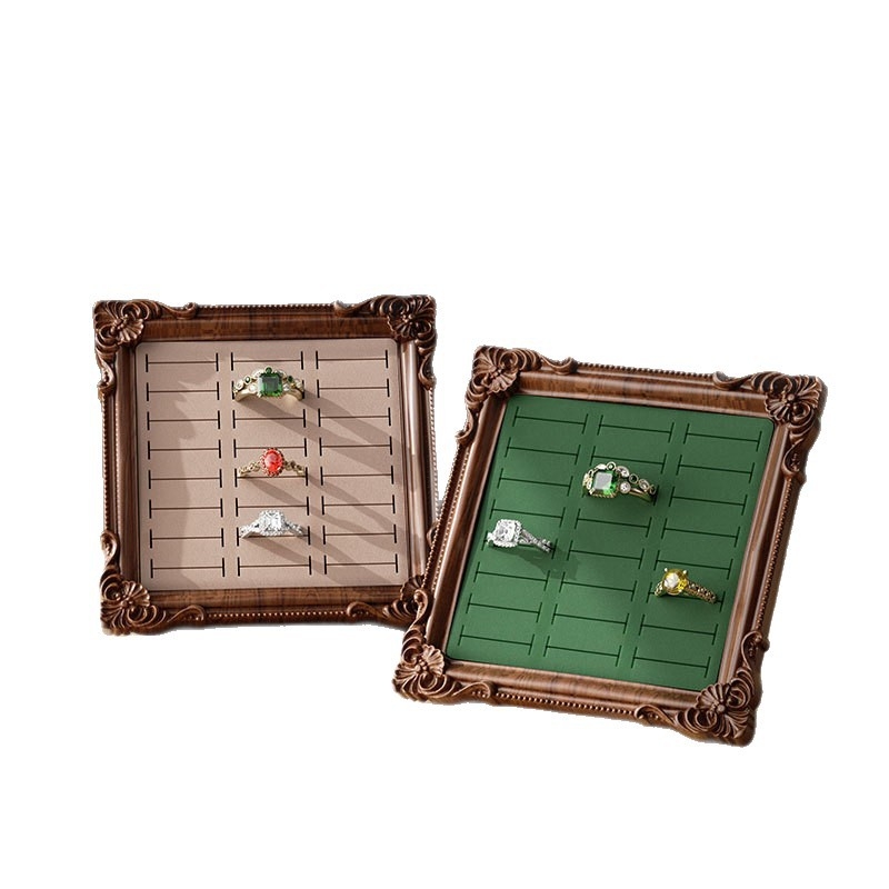 Ретро държач за бижута в европейски стил със смолна тава, настолен монтаж, едноетажно, мултифункционален и преносим