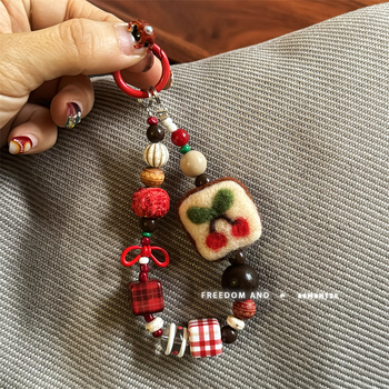 Zirui PVC telefonnyakpánt kézzel készített gyöngy karkötővel – uniszex, PVC zsinór, fém csat, testreszabható