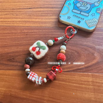 Zirui PVC telefonnyakpánt kézzel készített gyöngy karkötővel – uniszex, PVC zsinór, fém csat, testreszabható