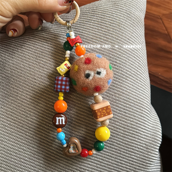 Zirui PVC telefonnyakpánt kézzel készített gyöngy karkötővel – uniszex, PVC zsinór, fém csat, testreszabható