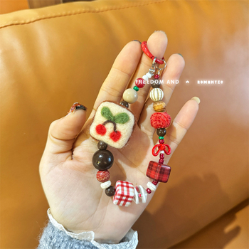 Zirui PVC telefonnyakpánt kézzel készített gyöngy karkötővel – uniszex, PVC zsinór, fém csat, testreszabható