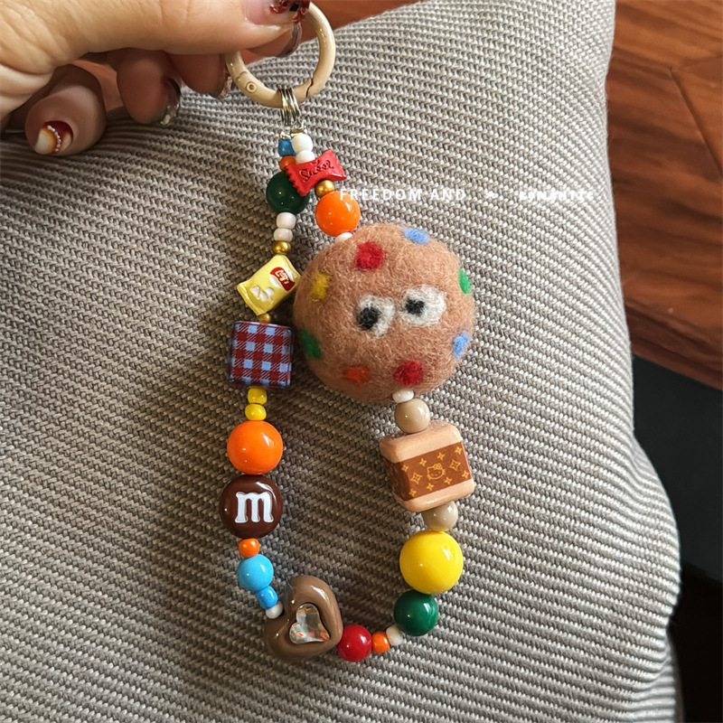 Zirui PVC telefonnyakpánt kézzel készített gyöngy karkötővel – uniszex, PVC zsinór, fém csat, testreszabható