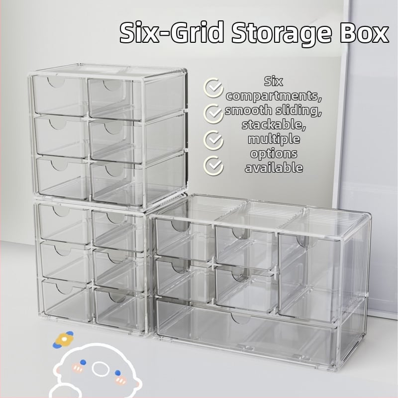 Органайзер за бижута и контактни лещи – прозрачен плот с чекмеджетен дизайн, PS материал, модерен стил, пуснат през 2023 г.