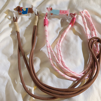 Lanyard pentru telefon cu clips cu porcușor desenat, șnur țesut crossbody (Material snur: Alt; Material cataramă: Plastic; Stil: Femei)