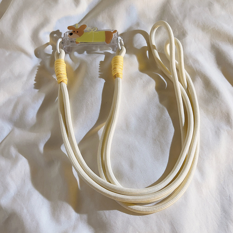Lanyard pentru telefon cu clips cu porcușor desenat, șnur țesut crossbody (Material snur: Alt; Material cataramă: Plastic; Stil: Femei)