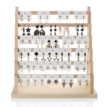 Fülbevaló kiállító polc (fa; eredet: Jilin; 2025 tavaszi kiadás; stílus: művészeti stílus)