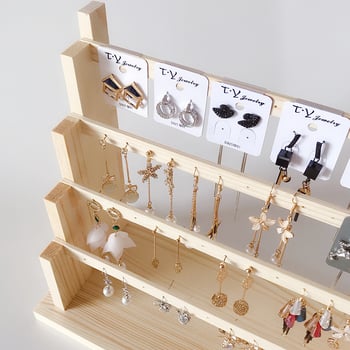 Fülbevaló kiállító polc (fa; eredet: Jilin; 2025 tavaszi kiadás; stílus: művészeti stílus)