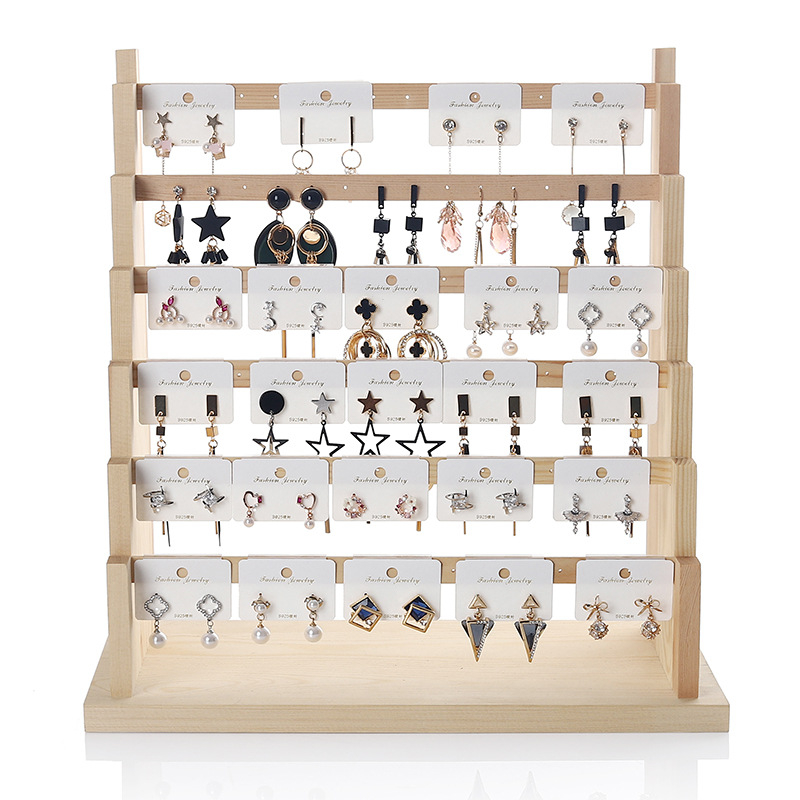 Fülbevaló kiállító polc (fa; eredet: Jilin; 2025 tavaszi kiadás; stílus: művészeti stílus)