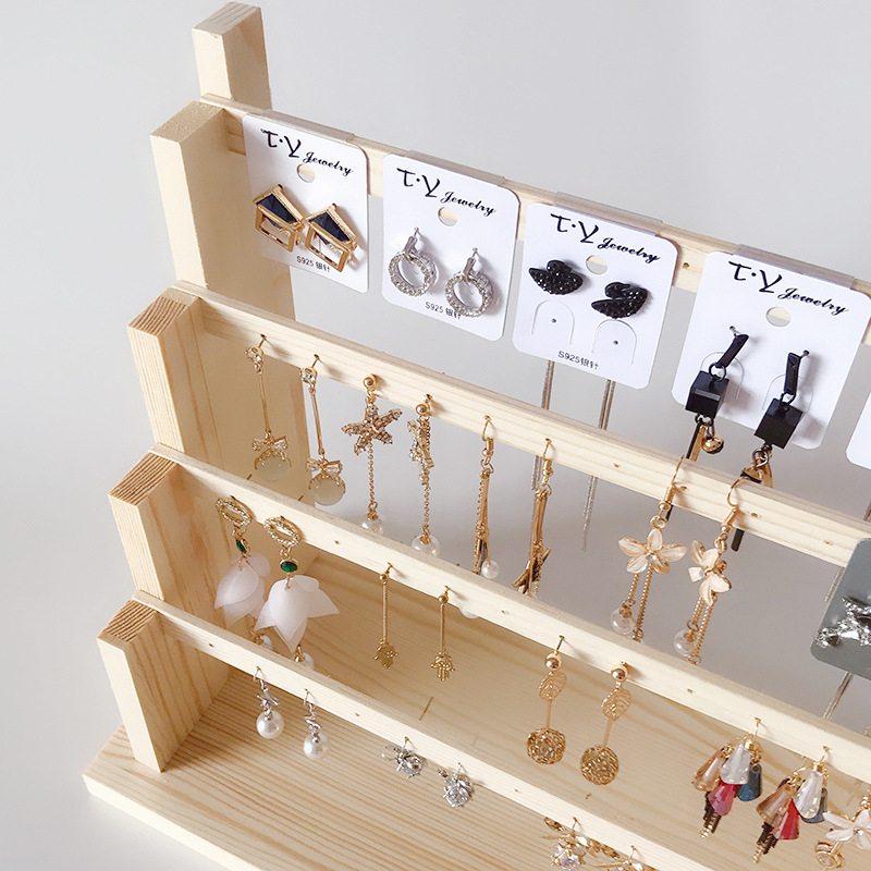 Fülbevaló kiállító polc (fa; eredet: Jilin; 2025 tavaszi kiadás; stílus: művészeti stílus)