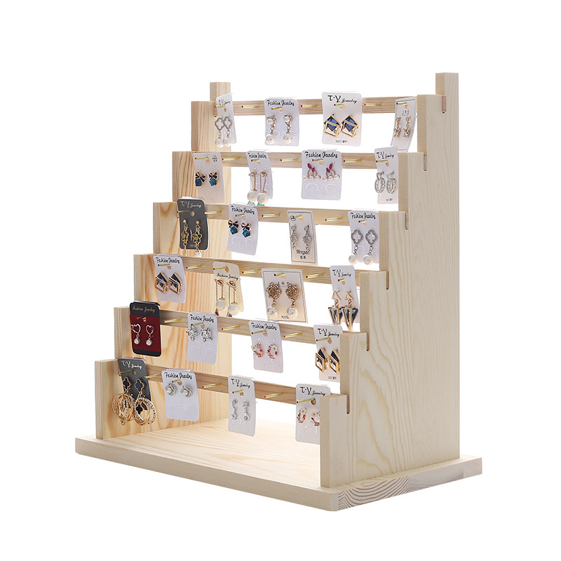 Fülbevaló kiállító polc (fa; eredet: Jilin; 2025 tavaszi kiadás; stílus: művészeti stílus)