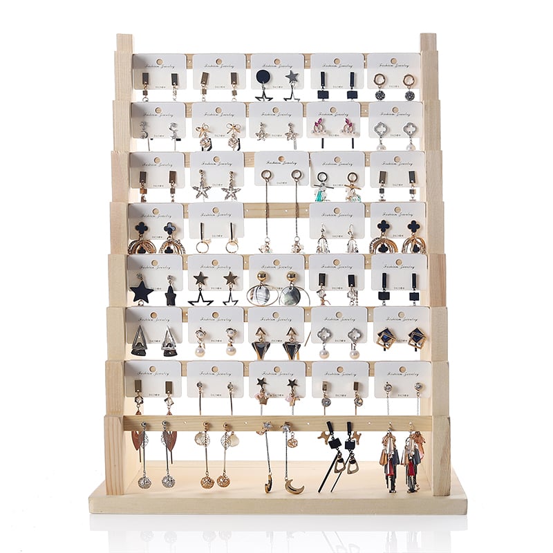 Fülbevaló kiállító polc (fa; eredet: Jilin; 2025 tavaszi kiadás; stílus: művészeti stílus)