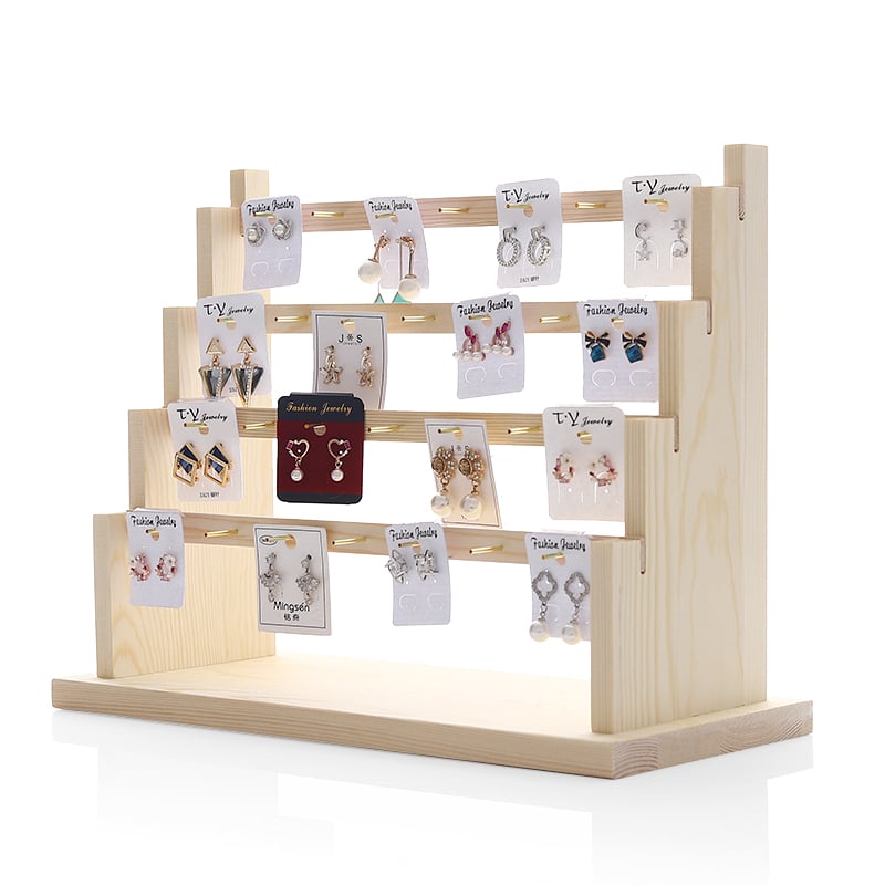 Fülbevaló kiállító polc (fa; eredet: Jilin; 2025 tavaszi kiadás; stílus: művészeti stílus)