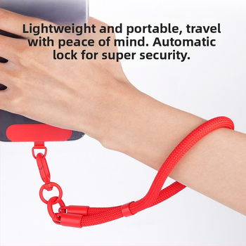 Lobster spona mobilný telefónny príves – multifunkčný, pletený polyesterový šnúra; Materiály: zinková zliatina + polyester; Šnúra: polyester; Spona: kovová; Personalizácia: Áno