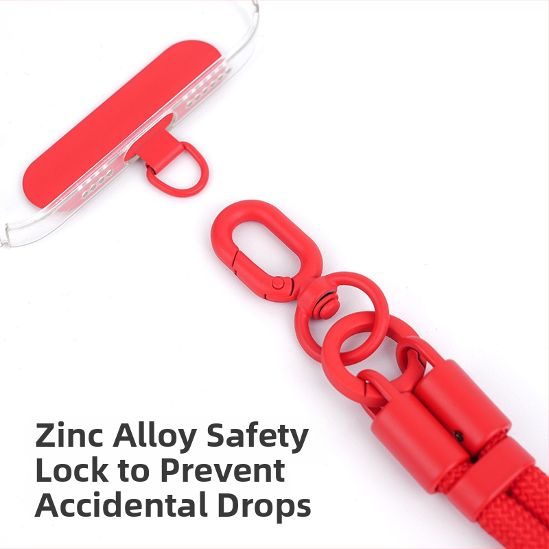 Lobster spona mobilný telefónny príves – multifunkčný, pletený polyesterový šnúra; Materiály: zinková zliatina + polyester; Šnúra: polyester; Spona: kovová; Personalizácia: Áno