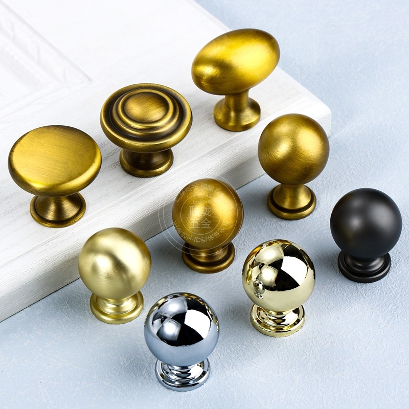 Drška za ormariće i ladice — cinkova legura, okruglog oblika, moderan jednostavan dizajn, model 581, Lianlong