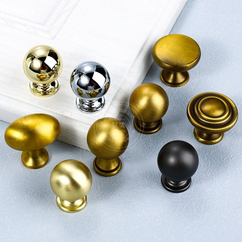 Drška za ormariće i ladice — cinkova legura, okruglog oblika, moderan jednostavan dizajn, model 581, Lianlong