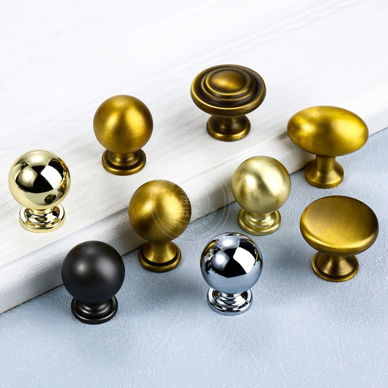 Drška za ormariće i ladice — cinkova legura, okruglog oblika, moderan jednostavan dizajn, model 581, Lianlong