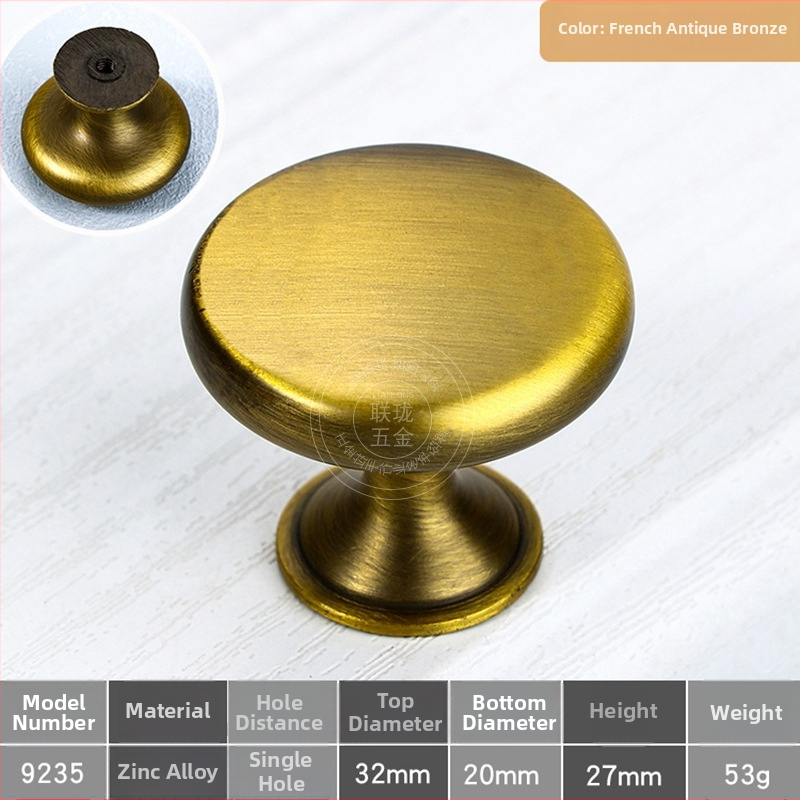 Drška za ormariće i ladice — cinkova legura, okruglog oblika, moderan jednostavan dizajn, model 581, Lianlong