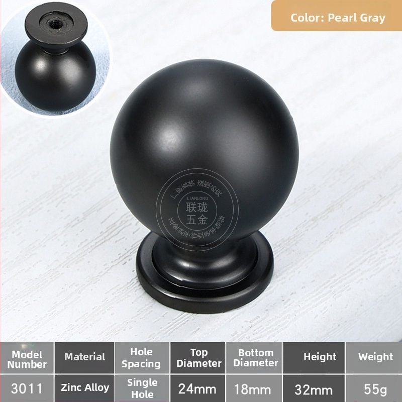 Drška za ormariće i ladice — cinkova legura, okruglog oblika, moderan jednostavan dizajn, model 581, Lianlong