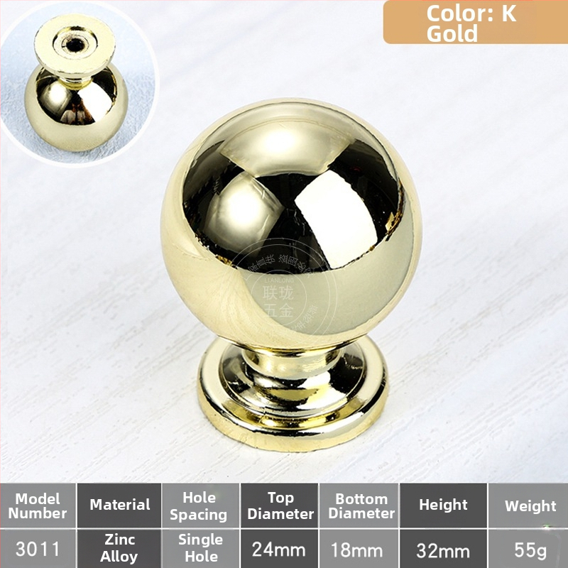 Drška za ormariće i ladice — cinkova legura, okruglog oblika, moderan jednostavan dizajn, model 581, Lianlong