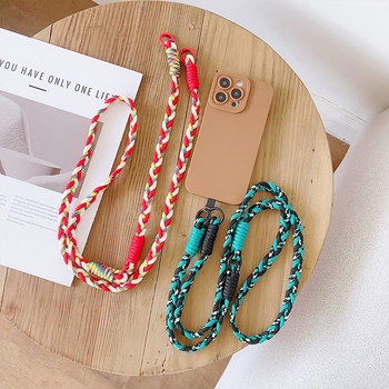 Lanyard universal pentru telefon din poliester cu cataramă metalică, design simplu