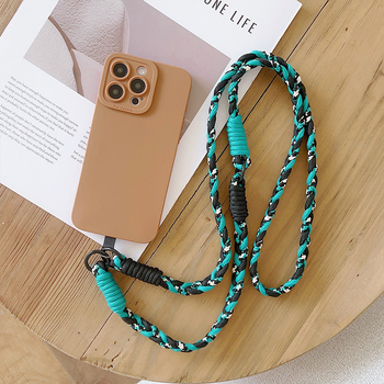 Lanyard universal pentru telefon din poliester cu cataramă metalică, design simplu
