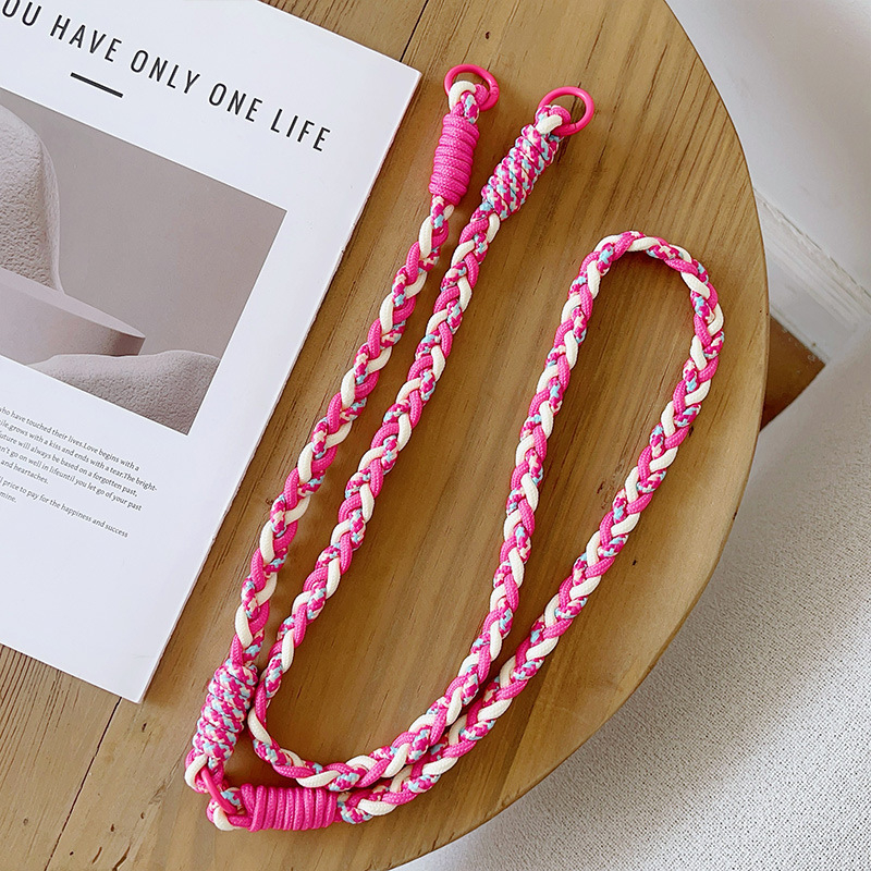 Lanyard universal pentru telefon din poliester cu cataramă metalică, design simplu