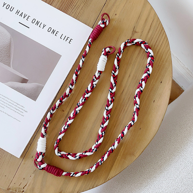 Lanyard universal pentru telefon din poliester cu cataramă metalică, design simplu